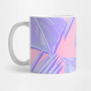 Monstera, Spider Palm, Tropical Leaves, Pastel Purple and Pink Mug